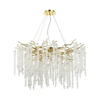 Люстра подвесная Banche 5005/14 Odeon Light прозрачная на 14 ламп, основание золотое в стиле классический Люстра подвесная Banche 5005/14 Odeon Light прозрачная на 14 ламп, основание золотое в стиле классический